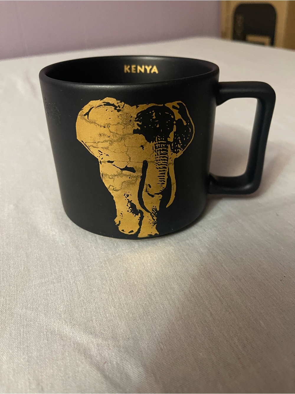 Starbucks Black and Gold Elephant Accent Mug